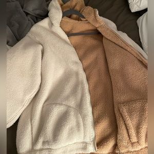 Hollister fluffy zip up